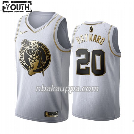 Boston Celtics Gordon Hayward 20 Nike 2019-2020 Valkoinen Golden Edition Pelipaidat Swingman - Lasten